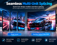 Écran d'affichage numérique LED intérieur à cadre fin pour affichage publicitaire, idéal pour les magasins de téléphonie mobile et d'informatique