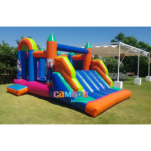 Alquiler comercial niños inflable Jumping Castle Bouncer Combo Dry Slide gran estilo europeo Bounce Slide Combo - Product Image 1