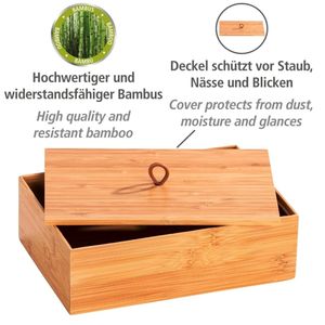 Fábrica personalizado bambu coberto madeira caixa armazenamento caixa - Product Image 4