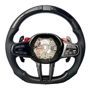 Volante in Pelle Vibrante Personalizzato Serie G per <span class=keywords><strong>BMW</strong></span> <span class=keywords><strong>X3</strong></span> X4 X5 X6 X7 <span class=keywords><strong>G01</strong></span> G02 G05 G06 G07 G29 G26 G08 G70 G87 G80 G82 G83 G90 - Product Image 4