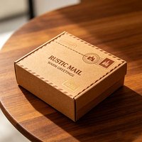 Boîte d'expédition personnalisée pour petits bijoux, boîte en papier kraft ondulé avec logo personnalisé pour l'emballage cosmétique