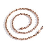 Collier ras du cou torsadé en acier inoxydable doré et argenté, 3mm 4mm, 18" 20" 22" 24" 30", tendance et abordable, pour femmes et hommes, idéal pour les cadeaux