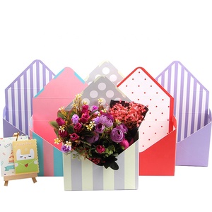 Luxury Rose Flowers Gift Round Envelope Box Bassinet For Bouquets Arrangements Packaging