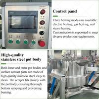 Marmite industrielle électrique à pales pour la cuisson de fruits, sauces, biryani, confitures et la fabrication de caramel, avec mélangeur