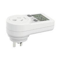 WATTSAVE PM04AU AU Compteur numérique LCD avec prise et prise de courant, moniteur d'électricité domestique 240V 10A, mise à la terre standard, PC