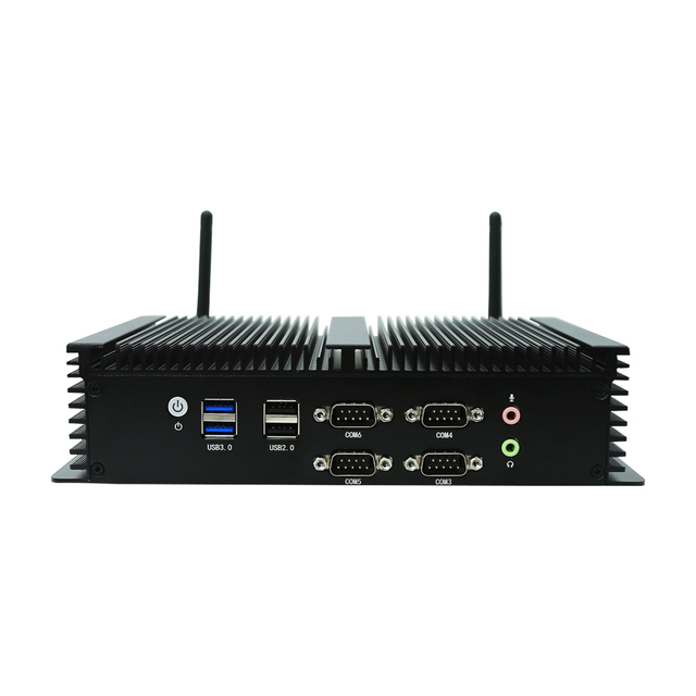 Eglobal Fanless Mini Pc Core I5/i7 Embedded Industrial Mini Pc Computer Dual Lan with Rs232 Com Port Dual LAN WIN 10 HD