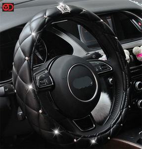 Accesorios para coche avto accesorio 2024 diamantes de imitación Universal Glitter Bling cubierta del <span class=keywords><strong>volante</strong></span> para Accesorios Para Auto - Product Image 2