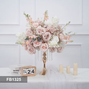 DKB Large Artificial Silk Flower Balls Centerpieces Roses Hydrangea Wedding <b>Table</b> <b>Decorations</b> Bulk Sizes Flower Ball - Product Image 3
