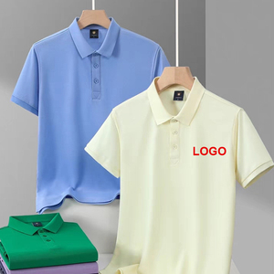 Camiseta de Hombre HG8808 210GSM de Poliéster/Algodón de Secado Rápido, Venta al Por Mayor, Impresión de Logotipo Personalizado, Bordado, Patrón Sólido, Tela Jersey - Product Image 1