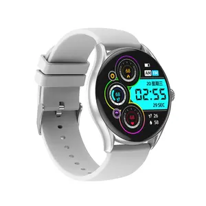 AW19智能手表1.28英寸圆形表盘屏幕旋转按钮运动手环BT打电话Galaxy Watch 4智能手表