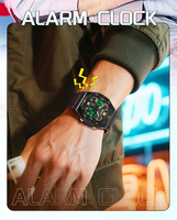 Montre sport SANDA New 6200, alarme, lumière LED, montre numérique, montre à quartz pour homme, mode, 50 m étanche