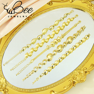 สร้อยข้อมือทอง 14k ดีไซน์คิวบันลิงค์ ทันสมัย ไม่หมอง พร้อมจี้ห้อย สไตล์อิตาเลียน เรียบหรู สำหรับผู้หญิง - Product Image 5