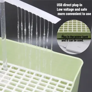 อ่างล้างหน้าแบบหมุนอัตโนมัติสำหรับนกอ่างอาบน้ำสำหรับนกคอกคอกคอกคอกแบบดอกโบตั๋นและที่บังแดด - Product Image 3