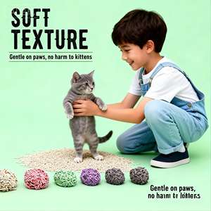 Arena para Gatos Ecológica DongnaiPETS, Carbón Activado, Almidón de Maíz, Sin Polvo, Control Extra de Olores, Biodegradable y Desechable por el Inodoro - Product Image 1