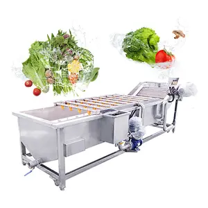 Large capacity okra banana bubble washer fruit vegetable cleaning machine