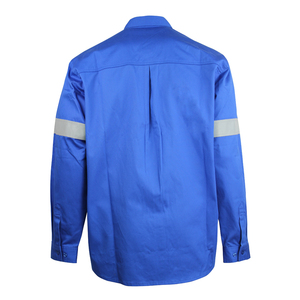 قميص قطني مضاد للساكنة مقاوم للحريق من <span class=keywords><strong>FR</strong></span> ، ملابس سلامة متوافقة مع EN ، وen ، وnfpa - Product Image 4