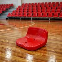 Siège de stade en plastique HDPE durable, réglable, pour gradins intérieurs, football, gymnase, sports, tribune, marque ST, 42*42*18cm