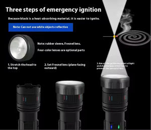 <b>Power</b> Bank Zoomable Aluminum Alloy Waterproof Fresnel Lenses Rechargeable USB Type-C White LED Tactical <b>Torch</b> Flashlight 500m - Product Image 6