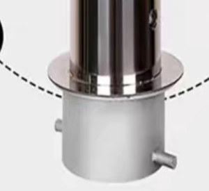 Dissuasore Automatico di Sicurezza Roadsafe HLZ in Acciaio Inox con Finitura a Specchio, Barriera Stradale di Sicurezza D140xH1000mm con 2 Riflettori - Product Image 4