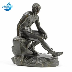 Décoration de jardin extérieure, sculpture célèbre en <span class=keywords><strong>bronze</strong></span>, reproduction grandeur nature de la statue du Penseur de <span class=keywords><strong>Rodin</strong></span>, à vendre - Product Image 3