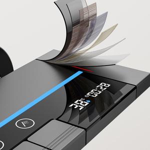 Usine pas cher <span class=keywords><strong>prix</strong></span> atmosphère lumière pistolet gris salle de bain Piano affichage numérique robinet douche pluie 4 fonction système ensemble - Product Image 5