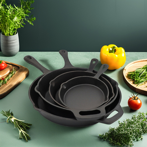 现代设计铸铁烤锅不粘锅厨房烹饪感应餐厅兼容 - Product Image 4