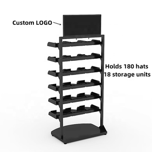 Tùy Chỉnh Cửa Hàng Bán Lẻ Thể Thao Golf Mặt Trời Bóng Chày Hat Trucker Cao Bồi Mùa Đông Được Trang Bị Beanie Hat Cap Kim Loại Hiển Thị Đứng Giá Chủ - Product Image 2