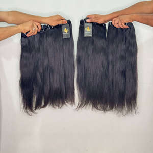 Cabello virgen indio sin procesar de grado 10A 11A, proveedores de cabello al por mayor, cabello con cutículas alineadas, extensiones de cabello humano indio crudo. - Product Image 2