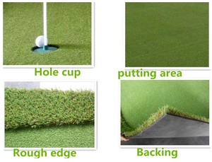 Approvisionnement d'usine Portable Mini Golf Putting Green Tapis Gazon Tapis 50mm Pile Étanche Intérieur Golf Gazon Artificiel pour Arrière-cour - Product Image 3