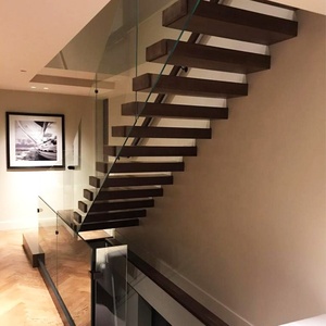 Escalier flottant au Canada et aux états-unis, <span class=keywords><strong>prix</strong></span> d'usine, balustrade en verre, cadre caché, escalier Invisible, conception d'escalier Stringer - Product Image 2