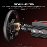 Volant de course PXN W DS R2 300 mm à dégagement rapide pour simulateur de course automobile