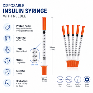 <span class=keywords><strong>Jeringa</strong></span> de <span class=keywords><strong>Insulina</strong></span> Veterinaria Reutilizable con Blíster Estéril de 0.3, <span class=keywords><strong>0.5</strong></span> y 1 ml, Precio de Fábrica, con Esternidad Interior - Product Image 3