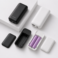 Batterie externe compacte 5000 mAh avec cellules 18650 remplaçables, chargeur portable, mini batterie de secours