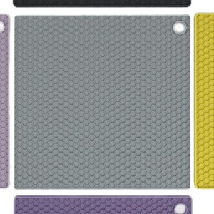 Silicone Heat Insulating Coasters Rectangle Geometric Pattern Kitchen Table Mats Anti Scalding For Teapot Mug Bowl Use - Product Image 5