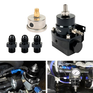 Régulateur de pression de carburant universel Crast An6 avec manomètre et raccords pour mise à niveau et modification - Product Image 4