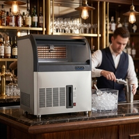 Machine à glaçons commerciale à refroidissement par air en acier inoxydable SUS304 avec dégivrage automatique numérique, pour comptoirs de bars et restaurants