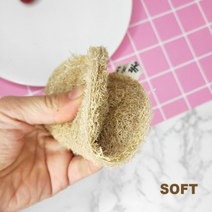 Bán Buôn Tùy Chỉnh Phân Hủy Sinh Học Tái Sử Dụng Mềm Hình Bầu Dục Đôi Lớp Vòng Lặp Với Dây Buộc Làm Sạch Ai Cập Loofah Miếng Bọt Biển Rửa Miếng Bọt Biển - Product Image 2