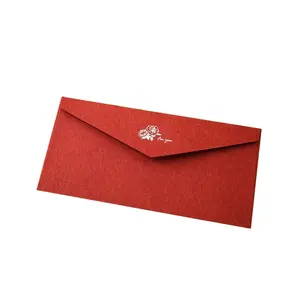 Enveloppe en papier rouge de luxe, lot de 10 enveloppes en papier doré, lot de papier rouge pour le nouvel an chinois