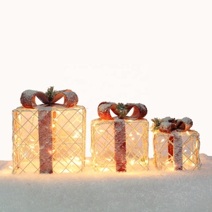 Đèn Hộp Quà Giáng Sinh Bán Chạy Nhất Đèn <span class=keywords><strong>Led</strong></span> Chất Liệu Acrylic Trắng Ấm Đèn Trang Trí Hiện Đại Chiếu Sáng Gia Đình - Product Image 1
