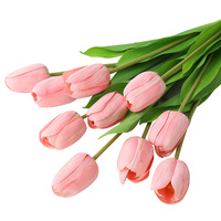 Fleur artificielle de tulipe, toucher humide, haut de gamme, décoration intérieure, salon, table à manger, bouquet de luxe, ornement