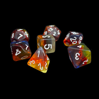 Ensemble de dés polyédriques en plastique pour jeux de société, thème Noël