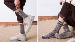 <span class=keywords><strong>Chaussettes</strong></span> ras du cou pour femme en tricot torsadé délavé à l'acide, <span class=keywords><strong>chaussettes</strong></span> amples vintage, <span class=keywords><strong>chaussettes</strong></span> épaisses et <span class=keywords><strong>chaudes</strong></span> pour femme pour l'hiver - Product Image 6