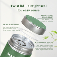 AMULYN Poudre de Thé Vert Matcha Biologique 100% Pure, Étiquette Privée OEM, Matcha Cérémoniel Vert Biologique en Boîte Métallique