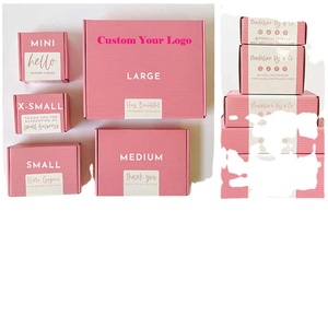 Boîte <span class=keywords><strong>cadeau</strong></span> en <span class=keywords><strong>papier</strong></span> pour emballage de perruque cosmétique en carton ondulé rose avec logo personnalisé Pulida 2025 - Product Image 5
