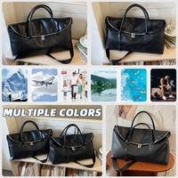 Bolsa de Viaje Deportiva de Alta Calidad, Portátil, Gran Capacidad, con Doble Cierre, Impermeable, de PU, para el Hombro o Cruzada, Ideal para Viajes Cortos y Gimnasio