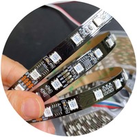 Tira de LED de Píxeles SMD5050 RGB RGBW RGBWW Programable, Direccionable, Ws2811 DMX512 TM1934, PCB Blanco/Negro, DC12V DC24V DC5V
