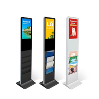 Exhibidor Digital de Folletos y Revistas con Pantalla Táctil LCD de 27 Pulgadas, Full HD, con Sistema Operativo Android/Windows, para Interiores, con Base