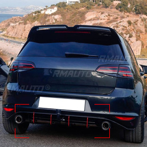 VW 골프 7 GTI 바디 키트 리어 범퍼 립 리어 범퍼 스플리터 디퓨저 스포일러 프로텍터 앞치마 가드 자동차 액세서리 - Product Image 3