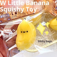 Vente chaude Petite Graisse Banane Squishi Jouet En Gros Décompression Jouet TPR Matériel Boue Sentiment Squishy Figure CE Certifié