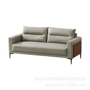 Modern Minimalist Living Room <b>Sofa</b> Set 1+1+3 Silicone Skin Leather Office Furniture With Coffee <b>Table</b> - Product Image 5